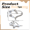 1Pc Alloy Glass Rhinestone Brooch JEWB--LP0004-89-2
