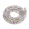 Electroplate Transparent Glass Beads Strands EGLA-N022-05B-C12-2