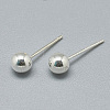 925 Sterling Silver Ball Stud Earrings STER-T002-206S-2
