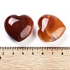Natural Red Agate Heart Palm Stones G-M436-01-3