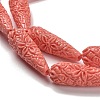 Synthetic Coral Carved Beads Strands CORA-C003-09A-03-3