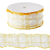 1 Roll Polyester Ruffled Ribbon SRIB-CY0001-14B-6