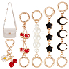 5Pcs 5 Styles Alloy Link Bag Extension Chains PURS-AR0001-04-1