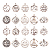 100Pcs 10 Styles Tibetan Style Alloy Pendants TIBEP-CJ0001-50-1