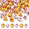Opaque Acrylic Beads OACR-YW0002-06B-1