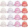 60Pcs 4 Colors UV Plating Acrylic Bead Caps PACR-PA0001-12A-7