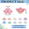 300Pcs 10 Colors Painted Acrylic Bead Caps OACR-ME0001-16-2