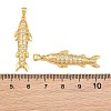 Brass Micro Pave Cubic Zirconia Pendants CU-CBAB3AD-10G-01-3