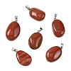 Natural Red Jasper Tumbled Stone Pendants GG-K002-06C-1