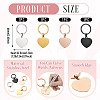 4Pcs 4 Styles Stainless Steel Keychains KEYC-TA0004-81G-3
