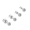 304 Stainless Steel Flat Round Cartilage Earrings WG9004D-05-1