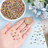200Pcs 20 Colors 2-Hole Brass Plastic Buttons BUTT-GO0001-08-4