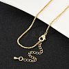 Brass Box Chain Necklaces NJEW-K123-11G-3