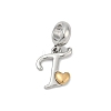 Brass European Dangle Charms KK-Z097-01T-GP-1