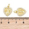 Religion Brass Micro Pave Clear Cubic Zirconia Pendants CU-CBA9482-01G-05-3
