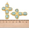 Natural Amazonite Faceted Big Pendants KK-H516-27G-01-3