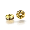 Brass Grade A Crystal Rhinestone Spacer Beads RB-A006-7MM-G-3
