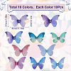 100Pcs 10 Colors Gradient Color 2-Layer Fibre Tulle Ornament Accessories FIND-SC0005-81-2