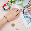 25Pcs 5 Colors Waxed Polyester Cord Bracelet Making AJEW-DC00005-3