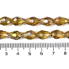 Transparent Electroplate Glass Beads Strands EGLA-N013-T4mm-B08-4