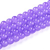 Baking Paint Imitation Jade Glass Round Bead Strands DGLA-Q021-8mm-44-1