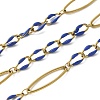 304 Stainless Steel Enamel Link Chains CHS-U003-01G-13-1