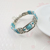 Synthetic Turquoise Beaded Bangles for Women WG1DBAC-01-2
