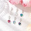 Heart Glass Pendant Decorations HJEW-JM03771-01-1