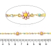 Brass Enamel Flower Link Chains CHS-H112-22G-01-3