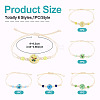 6Pcs 6 Styles Glass Bead Braided Bead Bracelets BJEW-TA0001-21-4