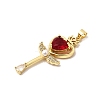 Brass Micro Pave Cubic Zirconia Pendants KK-A296-28G-2