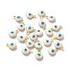 304 Stainless Steel Evil Eye Enamel Charms STAS-G302-03G-04-3