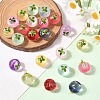 24Pcs 12 Colors Transparent Glass Apple Pendants DGLA-YW0001-46-2