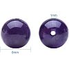 Natural Amethyst Round Beads Strands G-PH0018-8mm-3
