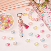 125Pcs 5 Colors Transparent Acrylic Beads TACR-PA0001-25-4