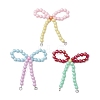 3Pcs 3 Styles Opaque Acrylic Beads with Brass Crimp Beads and Iron Open Jump Rings Pendants PALLOY-JF03487-1