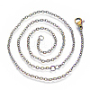 Ion Plating(IP) 201 Stainless Steel Curb Chain Necklace Making STAS-S105-JN932-2