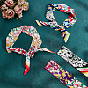 8Pcs 4 Colors Flower Pattern Imitated Silk Fabric Scarf for Women Girls AJEW-GO0004-18-4