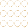 12Pcs 1MM Brass Box Chain Adjustable Slider Bracelets KK-SC0007-32G-1