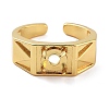 Rack Plating Brass Wide Open Cuff Rings Ring Components KK-Q819-01G-2