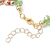 3Pcs 3 Colors Christmas Alloy Enamel Charm Bracelets BJEW-JB12077-5