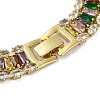 Brass Micro Pave Cubic Zirconia Bracelets for Women BJEW-R100-04G-01-3