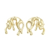 Rack Plating Brass Stud Earring EJEW-C081-26G-2