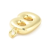 Rack Plating Brass Balloon Letter Pendants KK-C050-01G-B-2