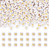 500Pcs Plating Acrylic Beads PACR-TADJ0001-01N-1