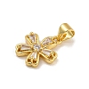 Rack Plating Brass Micro Pave Cubic Zirconia Charms KK-C074-64G-02-2