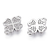 Brass Micro Pave Clear Cubic Zirconia Connector Charms KK-E068-VB338-P-1