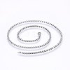 304 Stainless Steel Box Chain Necklaces NJEW-F227-09P-03-1