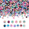 910Pcs 13 Colors Rainbow ABS Plastic Imitation Pearl Beads OACR-CD0001-10-1