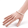 Natural Pearl Beaded Slider Bracelet for Women BJEW-JB08330-01-3